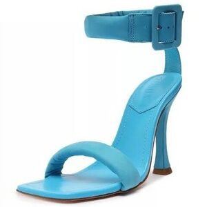Schutz Open toe blue ankle heel